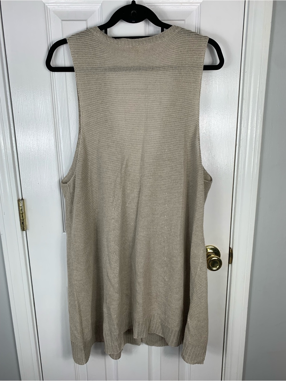 Eileen Fisher Linen Knit Vest Long Sleeveless Button Cardigan Vest Size XL - Picture 2 of 4